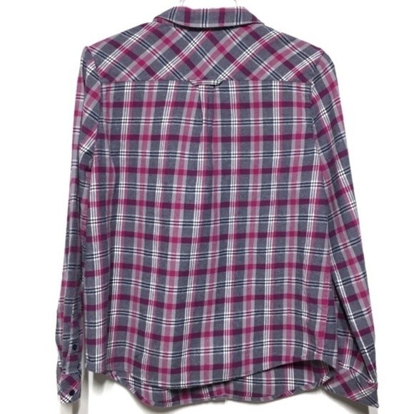 Joie Michaela Plaid Cotton Flannel Shirt Small - Picture 7 of 11